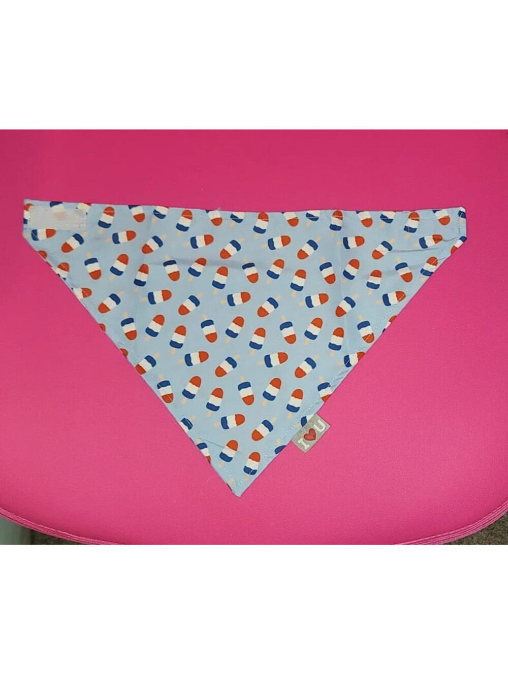 RED WHITE & BLUE POPSICLES DOG CAT BLUE BANDANA SMALL